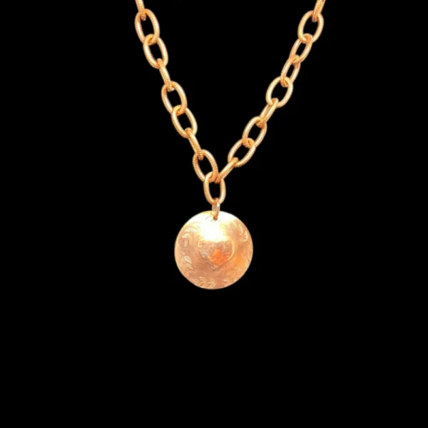 Copper heart necklace