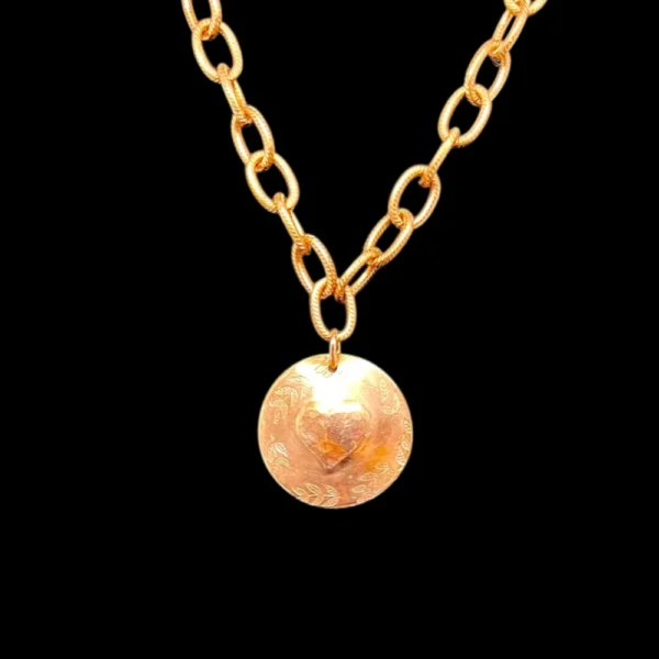 Copper heart necklace