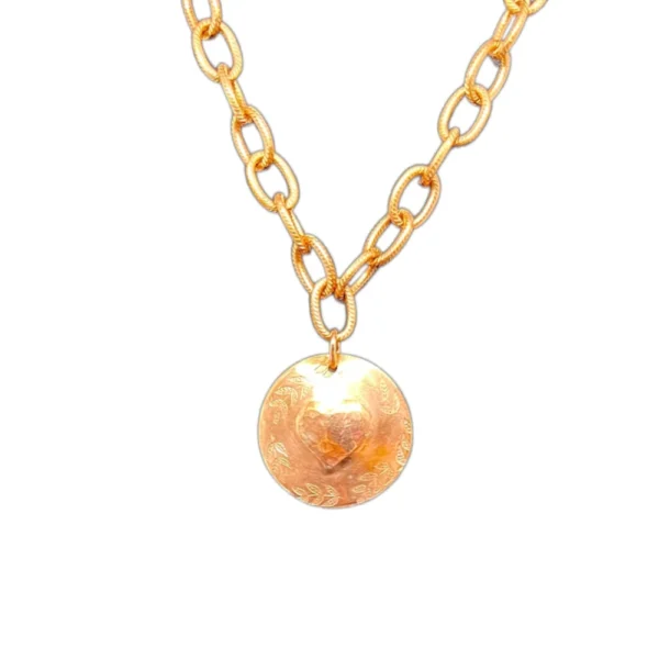 Copper heart necklace