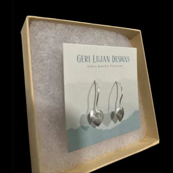 Silver heart earrings