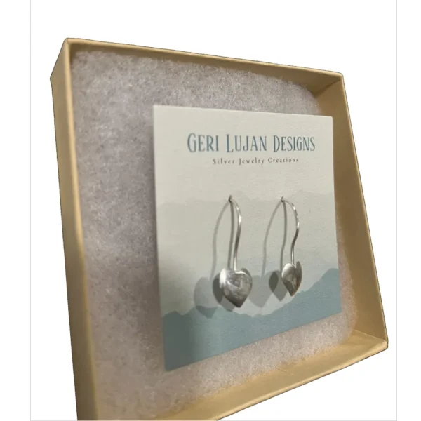 Silver heart earrings