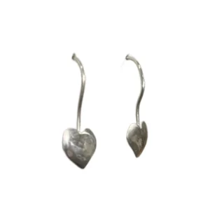 Silver heart earrings