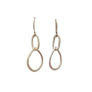 Silver Teardrop Hoop earrings