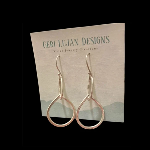 Silver Teardrop Hoop earrings