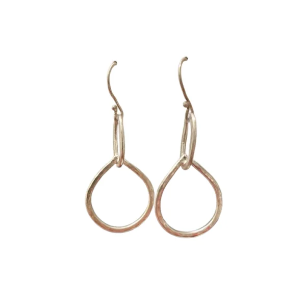 Silver Teardrop Hoop earrings