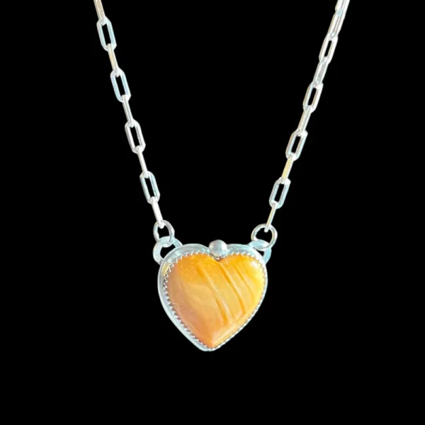 Spiny oyster heart necklace