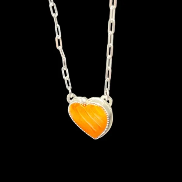 Spiny oyster heart necklace
