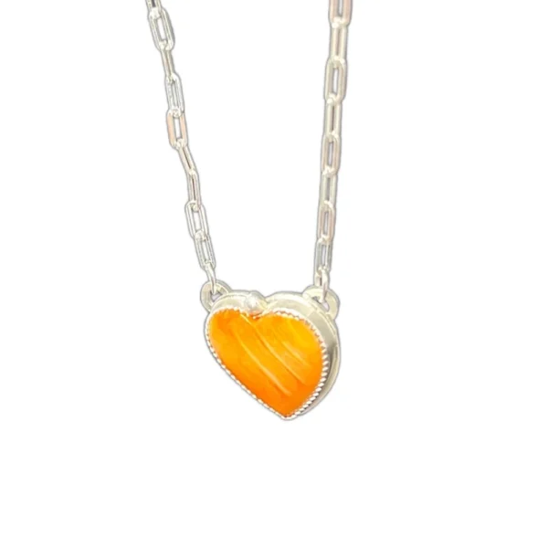 Spiny oyster heart necklace