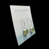 Sterling silver green calcedony earrings