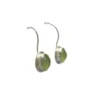 Sterling silver green calcedony earrings
